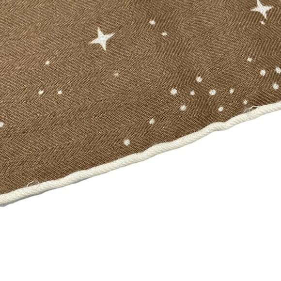 HERMES Carrejean/Shawl Carre 140 Brown Cream Cashmere Silk Scarf - Picture 3 of 6